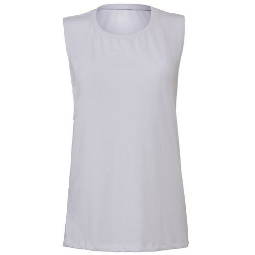 Bella Canvas Flowy Scoop Muscle T-Shirt White